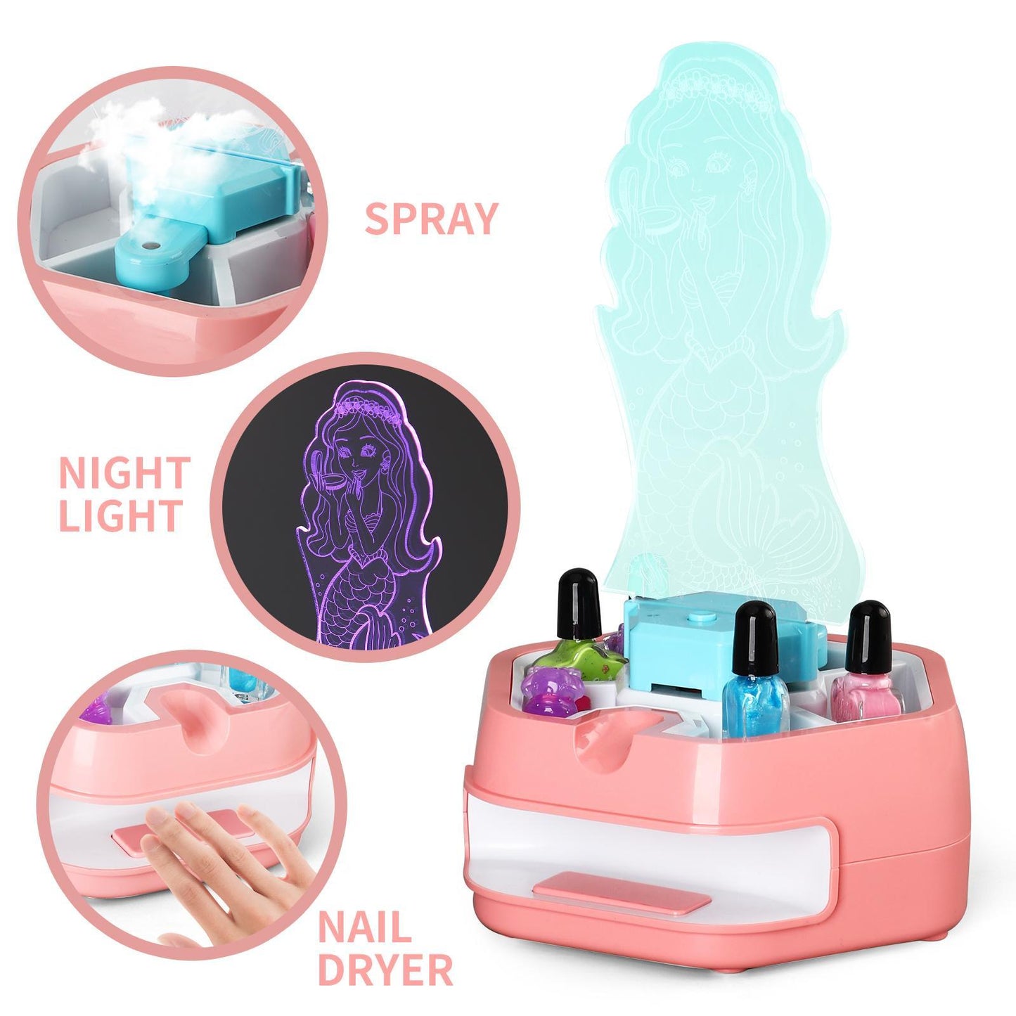 Kids Makeup And Nail Art Spray Set