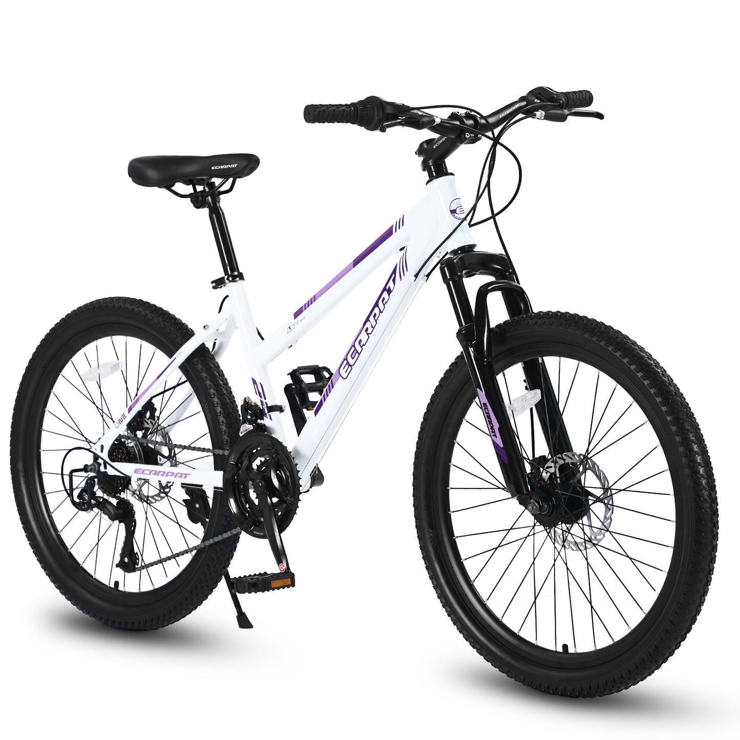 S26103 26 Inch Mountain Bike For Teenagers Girls Women, Shimano 21 Speeds With Dual Disc Brakes And 100mm Front Suspension