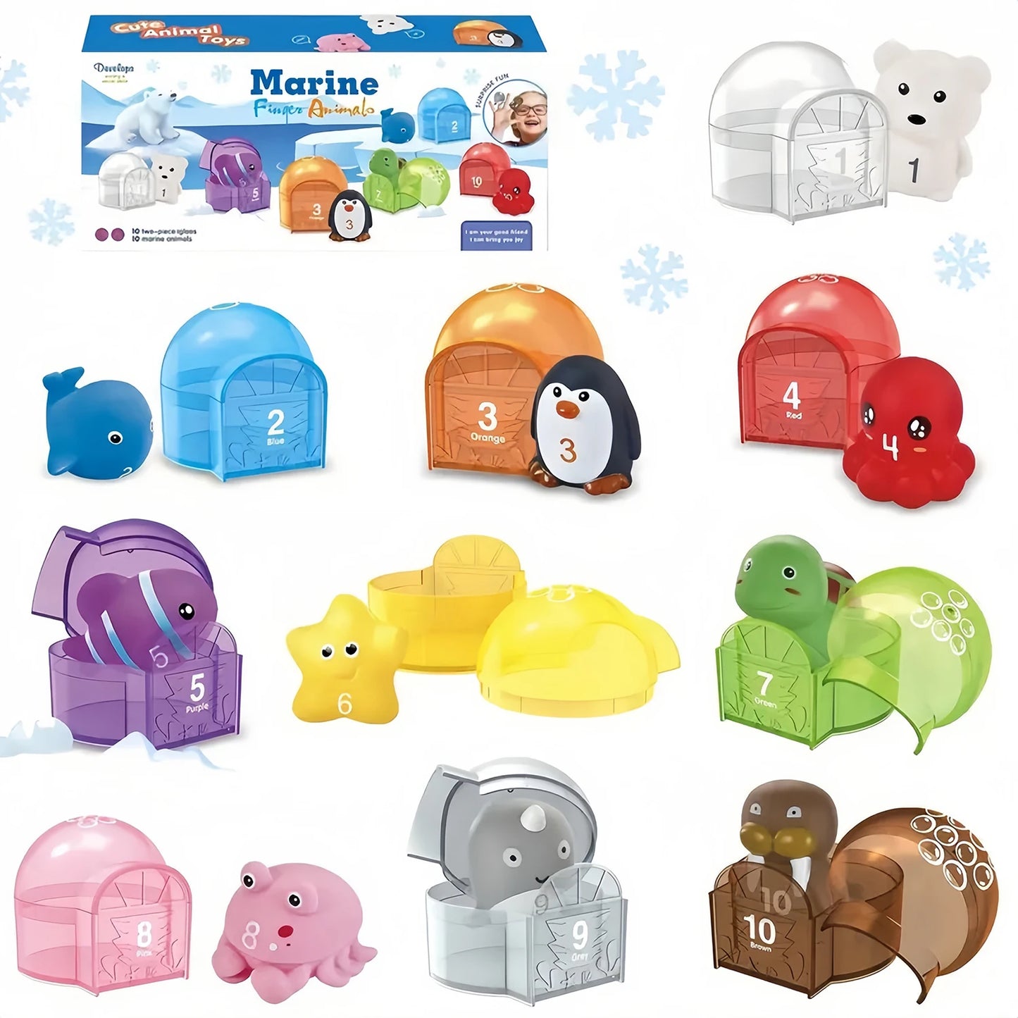 Montessori Farm Train Set for Toddlers Learning Counting, Matching & Sorting Fine Motor Skills,Preschool