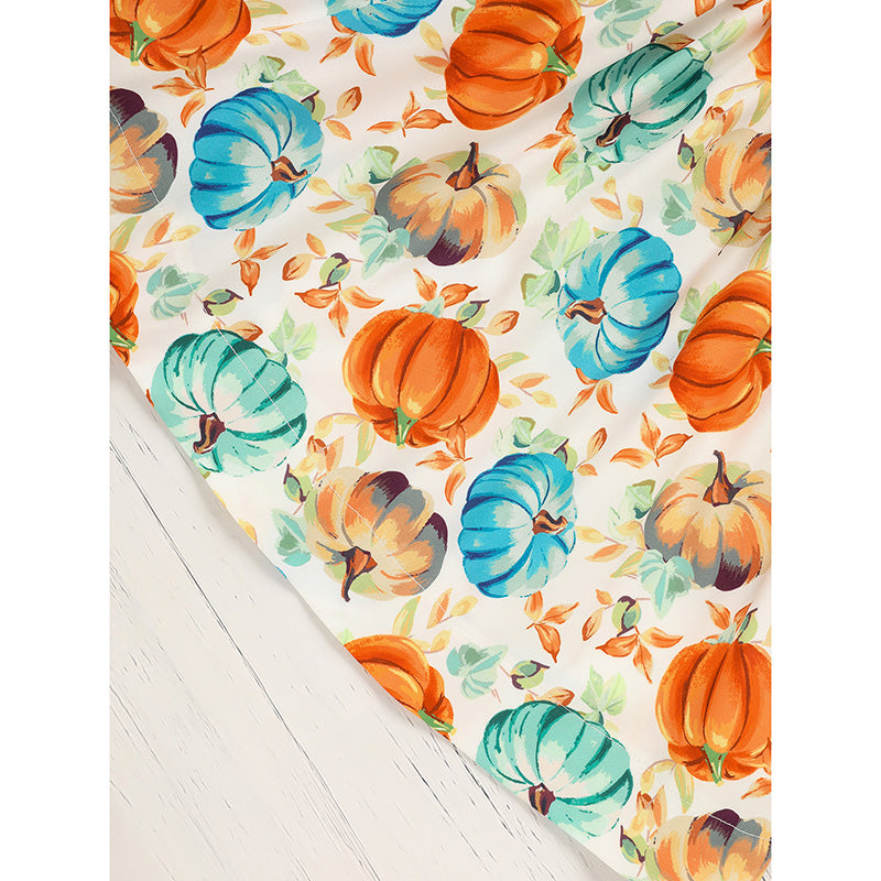 Toddler Baby Girl Pumpkin Smocked Dress Fall Thanksgiving Halloween Embroidered Princess Party Dresses Kids Fall Outfits Clothes