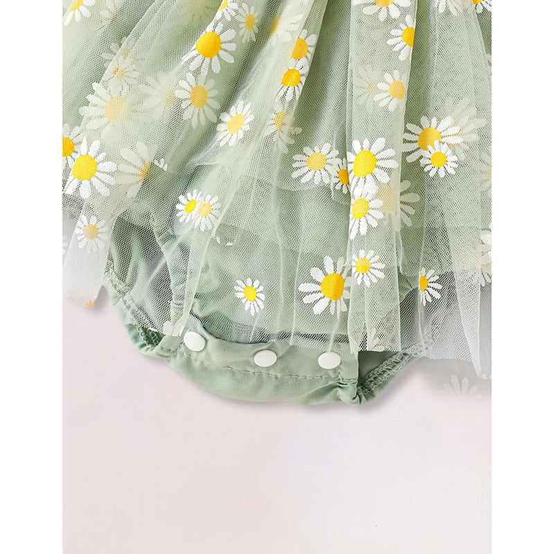 Newborn Infant Baby Girl Summer Outfits Romper Dress Floral Jumpsuit With Bow Headband Set