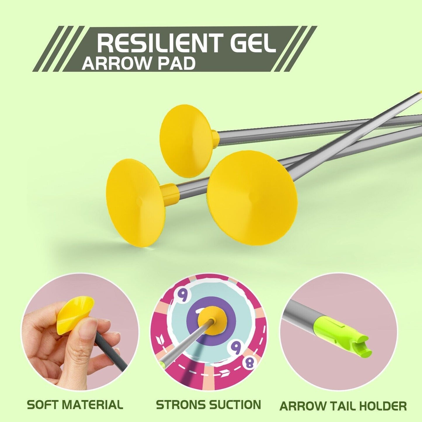 Bow & Arrow Toy Set, LED-lit Archery Toy