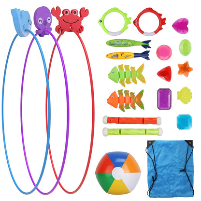 Set Of 24Pcs Diving,Swimming Pool Toys