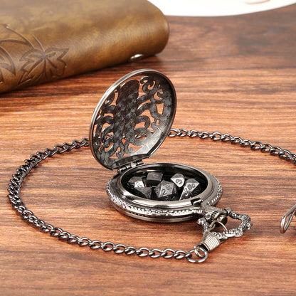 Thick Chain Octopus Symmetrical Pocket Watch Dice Set