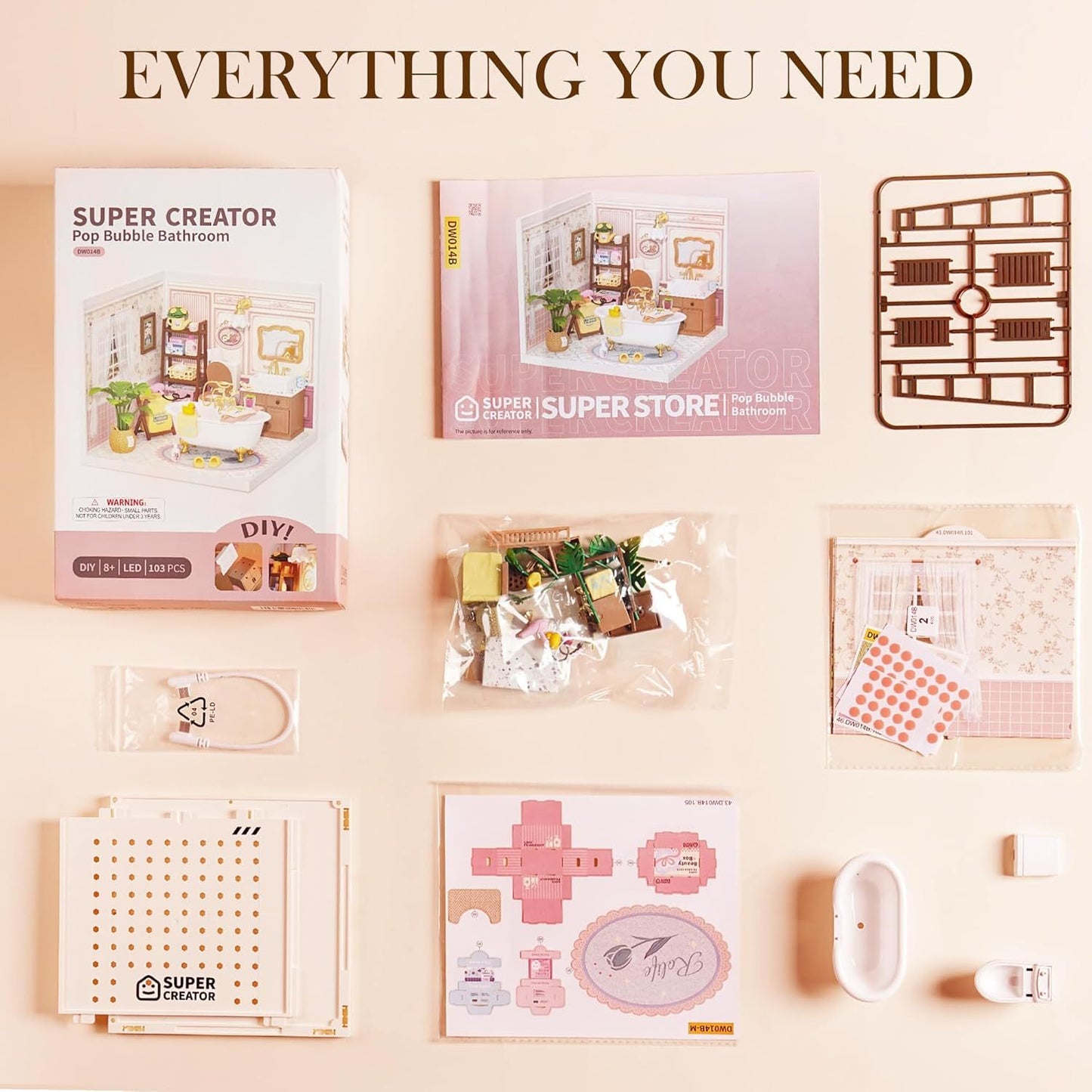 ROBOTIME DIY Miniature House Kit Dollhouse