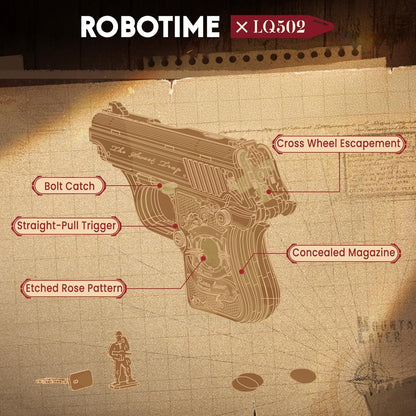 ROBOTIME 3D Puzzle Wooden Hideout Gun