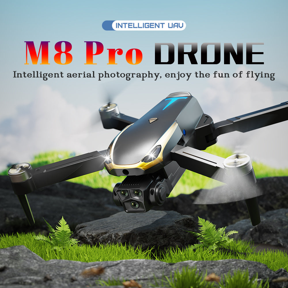 M8 PRO Drone Toys With 2 Batteries, HD Camera