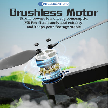 M8 PRO Drone Toys With 2 Batteries, HD Camera