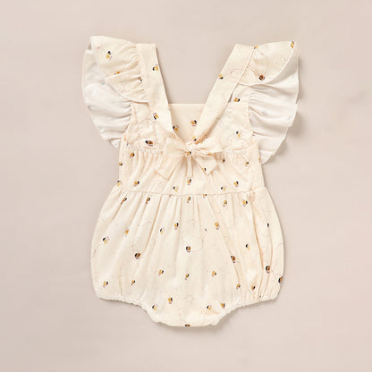 Baby Girl Honeybee Bubble Romper - 1st Bee Day Romper, Infant Bee Birthday Outfit, Cute Bee Romper For Baby