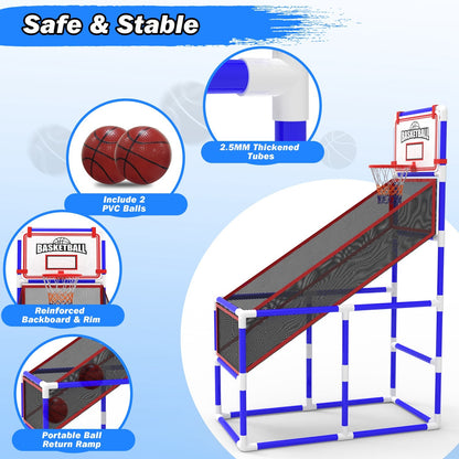 Kids Basketball Game Set With 2 Balls