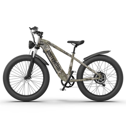 52V All-Terrain E-Bike  26x4.0 Fat Tire Electric Bike 20 AH Extended-Range Battery & Hydraulic Disc Brakes