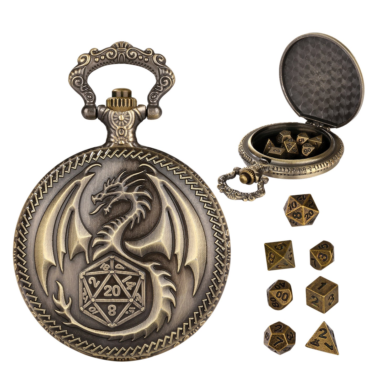 Creative Thick Chain Pocket Watch Set