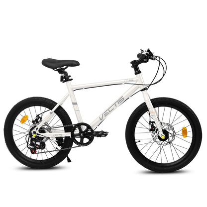 A20183 Kids Bike For 6-12 Years Old, 20 Inch Children's Bicycle For Boys Girls, 7-Speed Steel Frame, , Dual Disc Brakes, 20x1.75 Inch Tires Road Bike, 4 Color Options