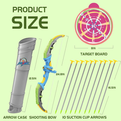 Bow & Arrow Toy Set, LED-lit Archery Toy