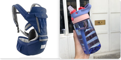 Blue multi-functional baby carrier