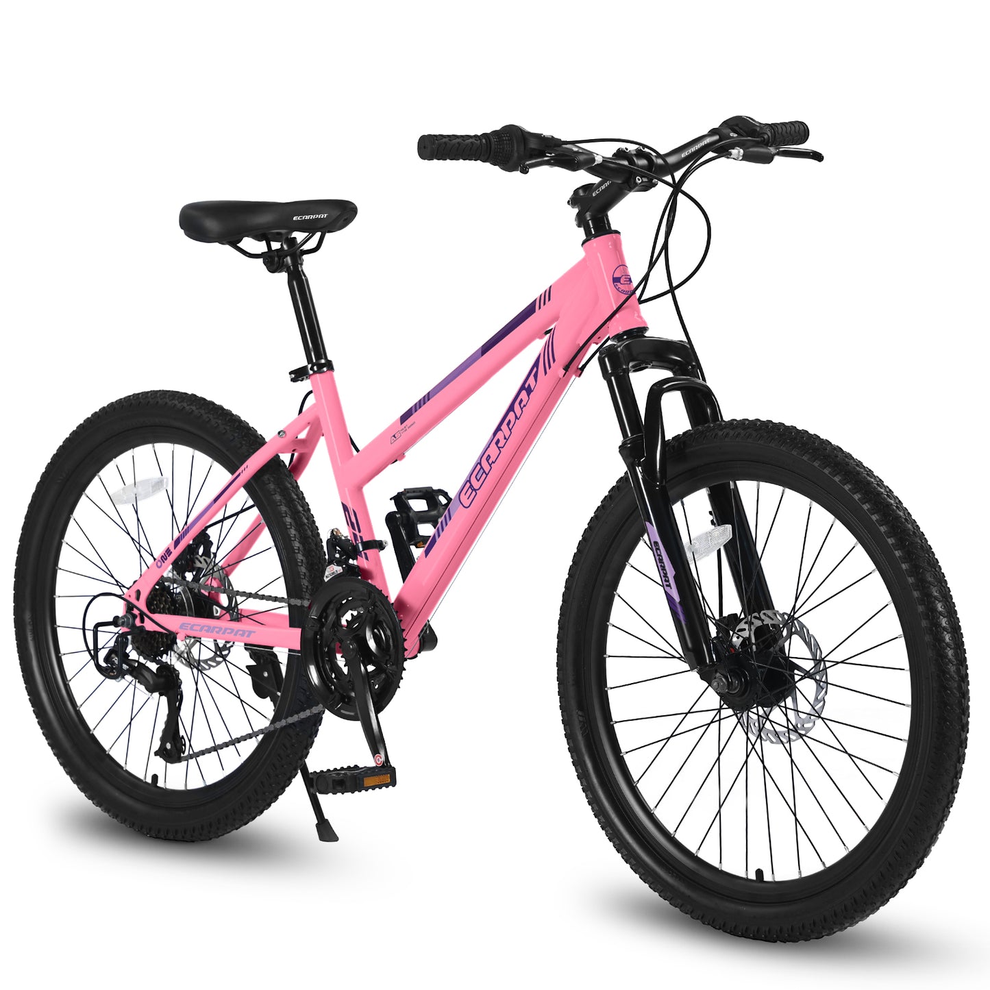 S26103 26 Inch Mountain Bike For Teenagers Girls Women, Shimano 21 Speeds With Dual Disc Brakes And 100mm Front Suspension