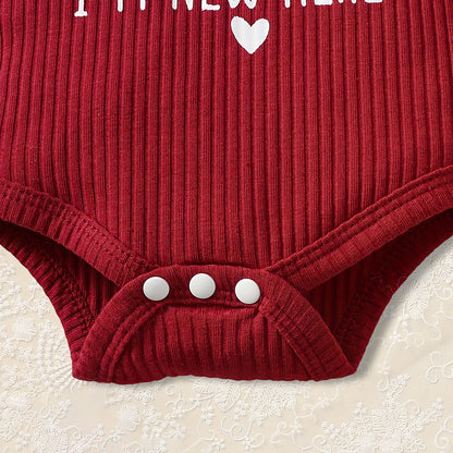 Newborn Baby Girl 'Hello I'm New Here' Romper Set Includes Floral Pants, Hat, Headband, & Coming Home Outfit