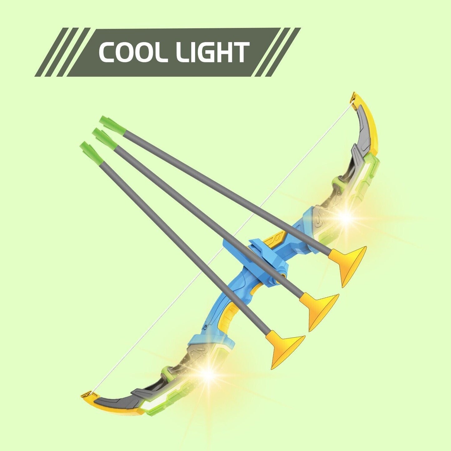 Bow & Arrow Toy Set, LED-lit Archery Toy