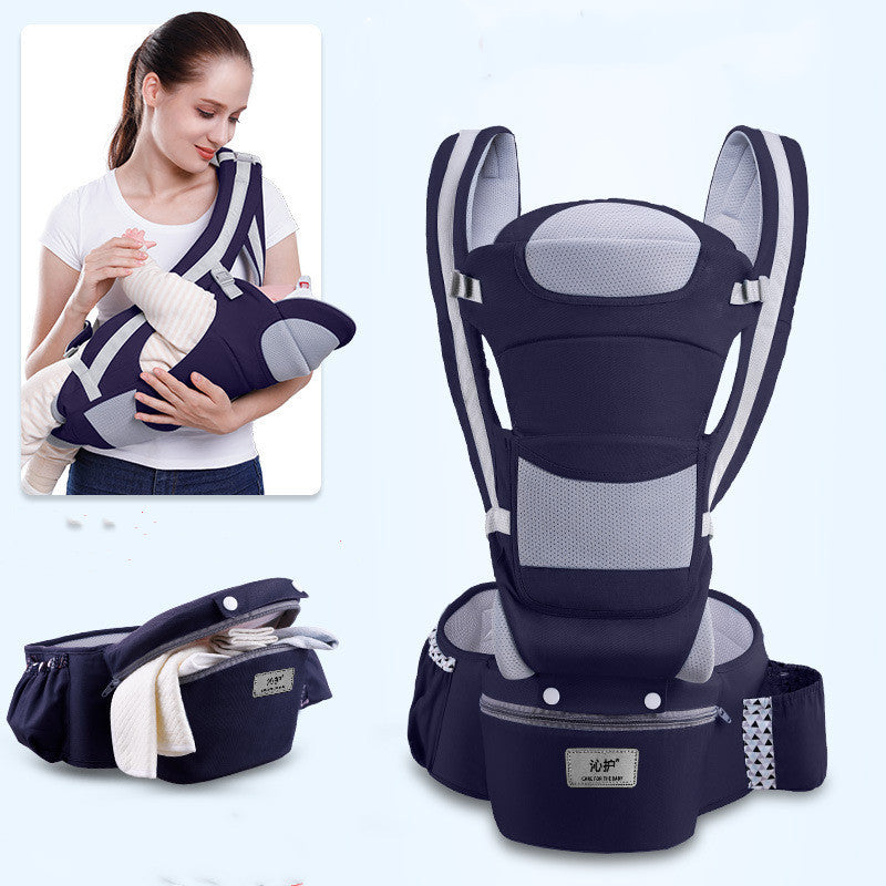 Blue multi-functional baby carrier