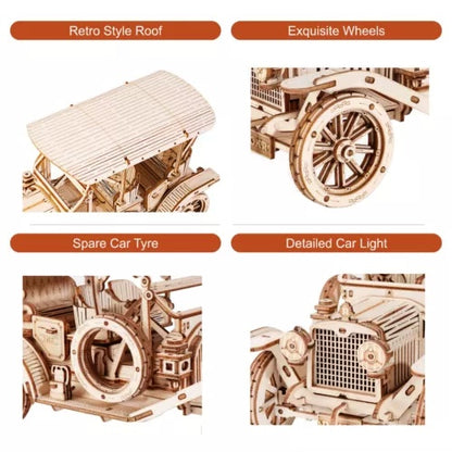 3D Wooden Puzzle DIY Model Vintage Car
