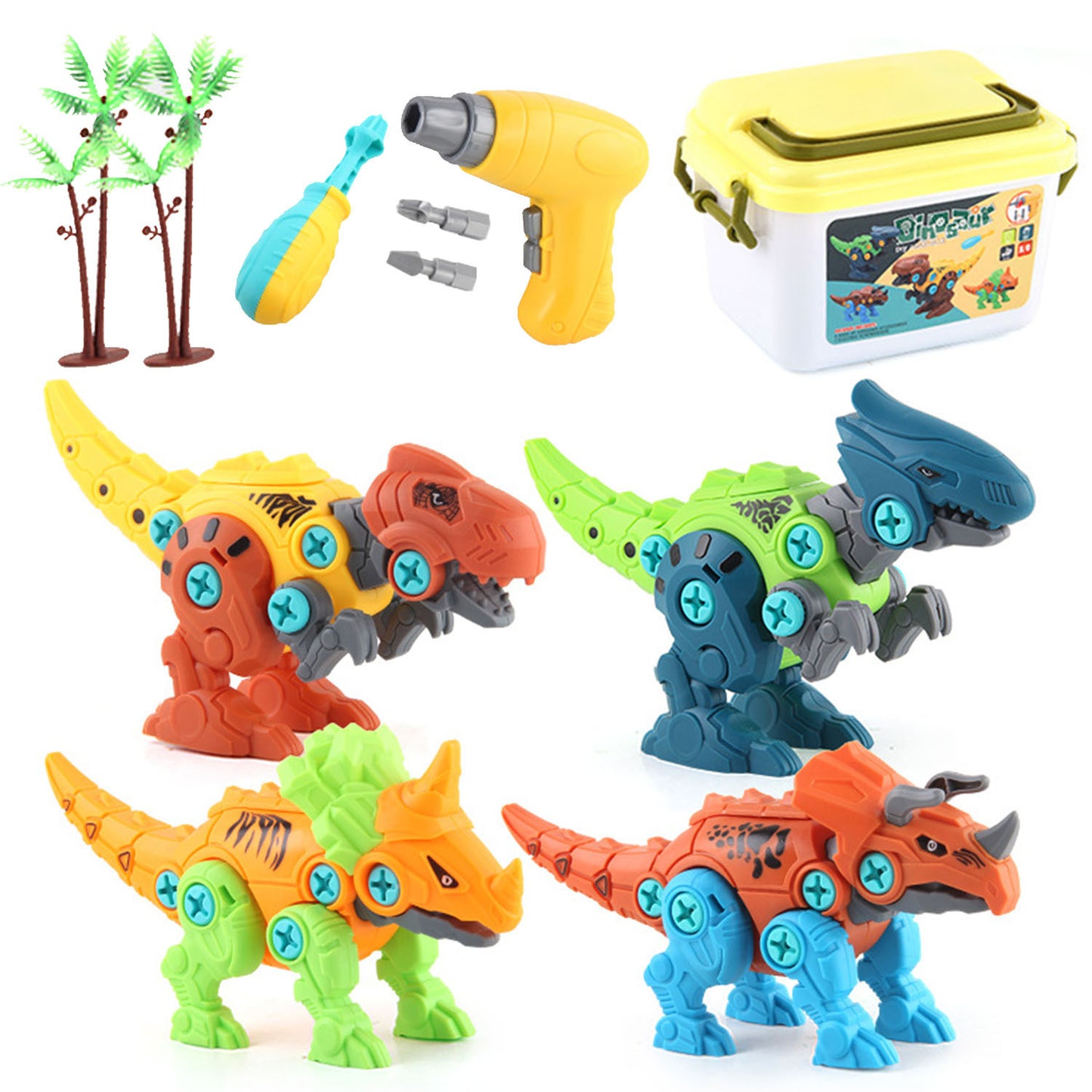 1Set Dinosaur Toy, DIY  With Electric Drill