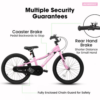 A20117 Kids' Bike 20 Inch Wheels, 1-Speed Boys Girls Child Bicycles For 4-7Years, Front V Brake, Rear Holding Brake