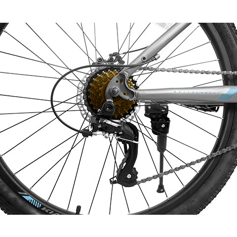 A26251 26-Inch Mountain Bike For Adults And Teenagers, High Carbon Steel Frame, Front And Rear Mechanical Disc Brakes, 21-Speed Gear System, 26x2.125 Tires