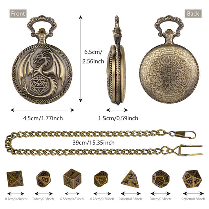 Creative Thick Chain Pocket Watch Set