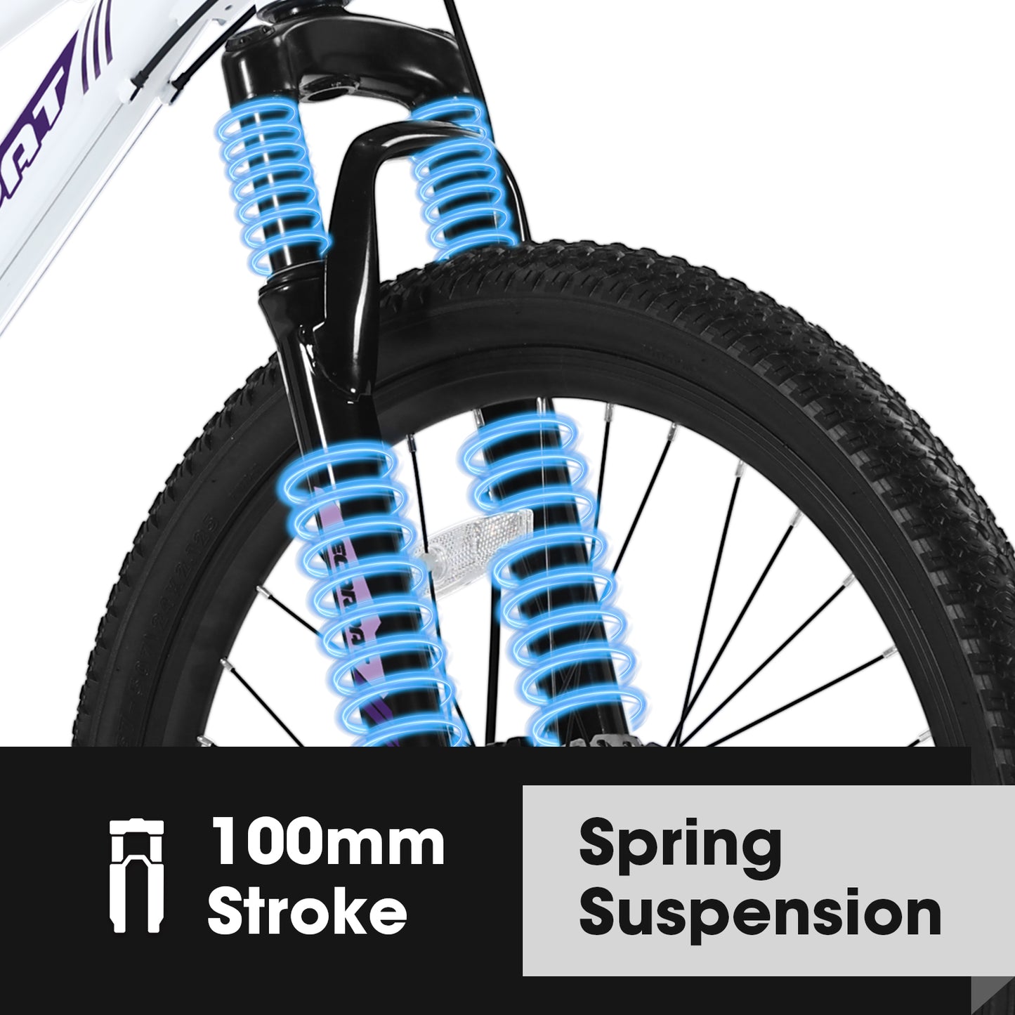 S26103 26 Inch Mountain Bike For Teenagers Girls Women, Shimano 21 Speeds With Dual Disc Brakes And 100mm Front Suspension