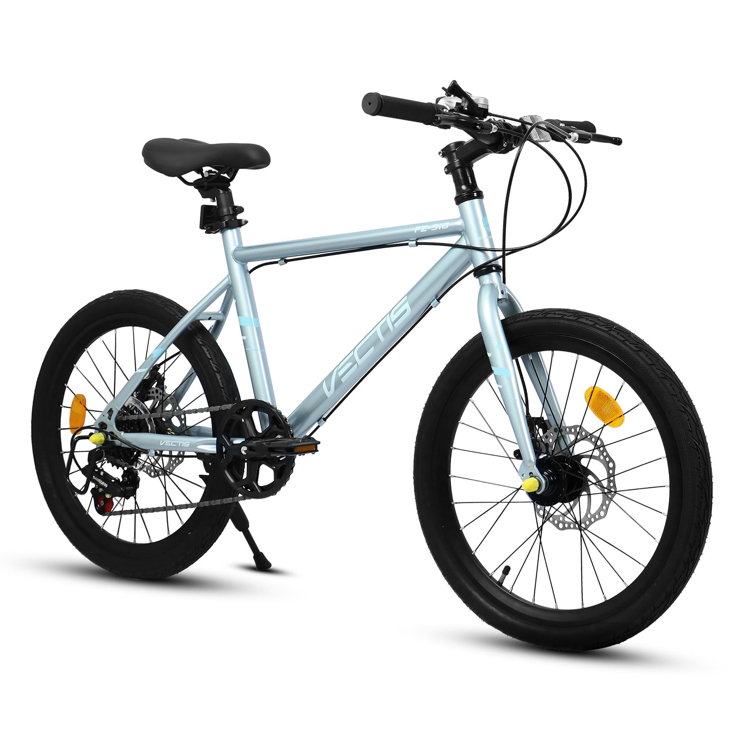 A20183 Kids Bike For 6-12 Years Old, 20 Inch Children's Bicycle For Boys Girls, 7-Speed Steel Frame, , Dual Disc Brakes, 20x1.75 Inch Tires Road Bike, 4 Color Options