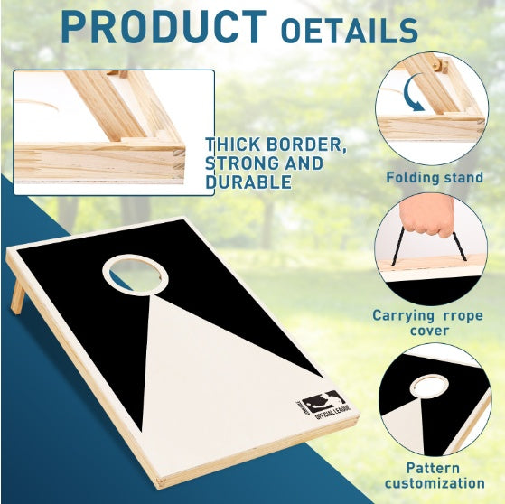 Solid Wood Premium Cornhole Set