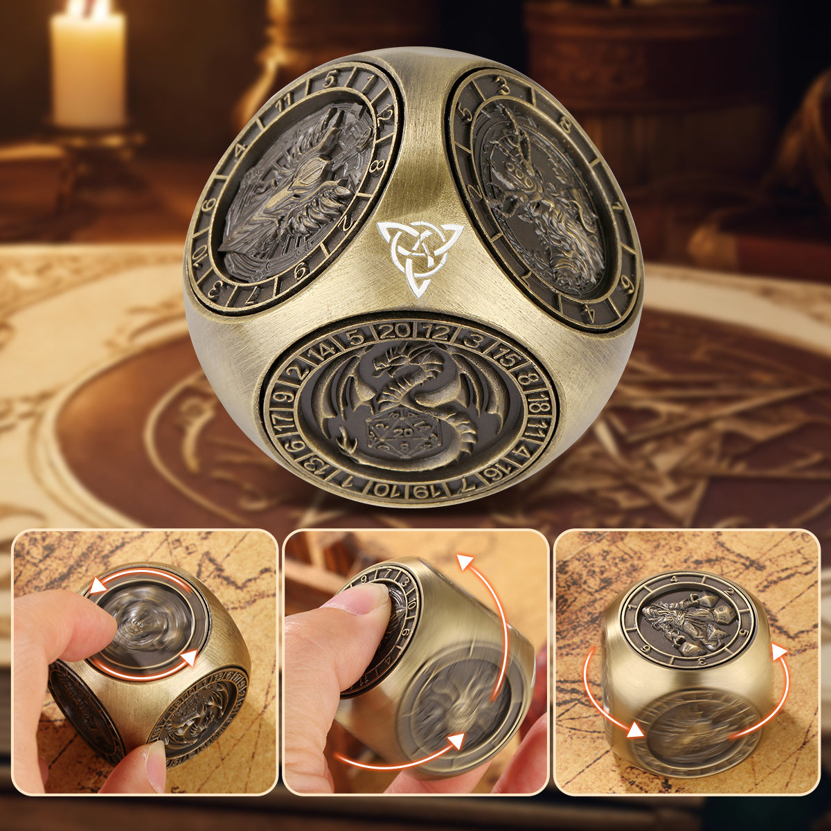 6-pack DND Dice Wheel Gift Box Set