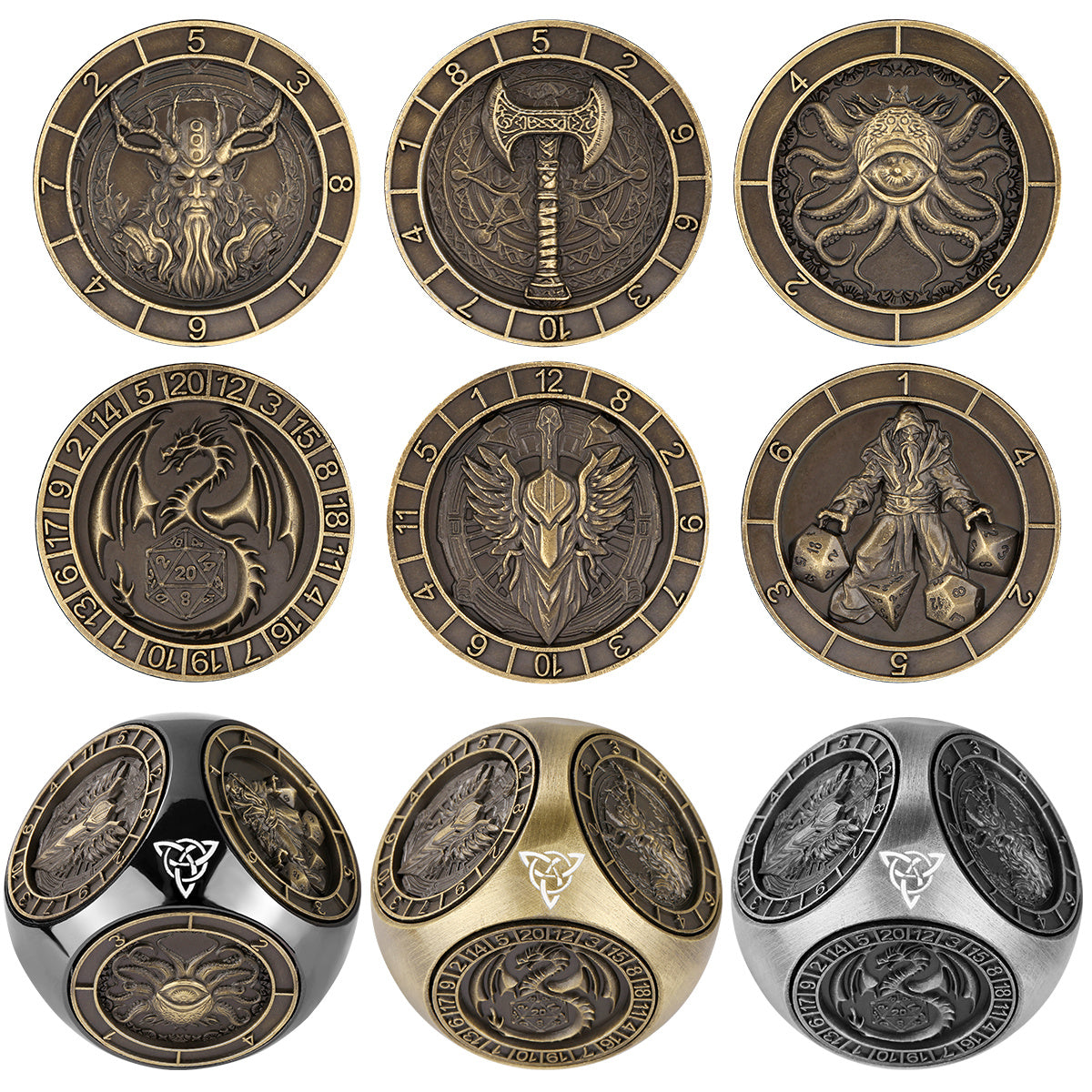 6-pack DND Dice Wheel Gift Box Set