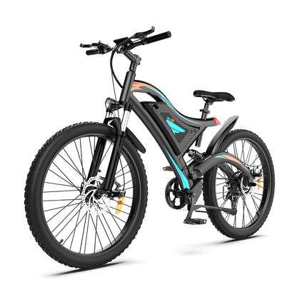 26x2.35 Inch E-Bike  48V 500W Rear Motor  15AH Lithium Battery  Front Suspension & Dual Mechanical Disc Brakes