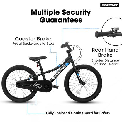 A20117 Kids' Bike 20 Inch Wheels, 1-Speed Boys Girls Child Bicycles For 4-7Years, Front V Brake, Rear Holding Brake