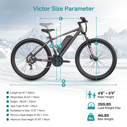350W 20in City Electric Bike, 40km Range, 21-Speed Gears, Mechanical Disc Brakes