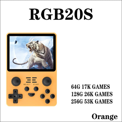 POWKIDDY RGB20S Handheld Game Console Retro  3.5-Inch 4:3 IPS Screen