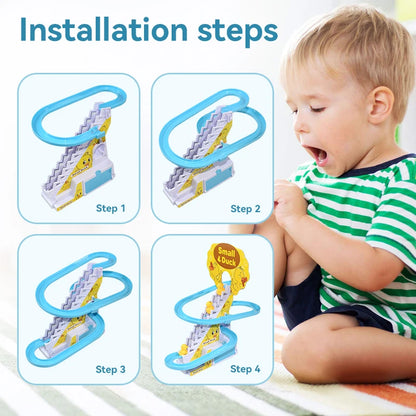 Climbing Stairs Track Toys Electric Duck DIY