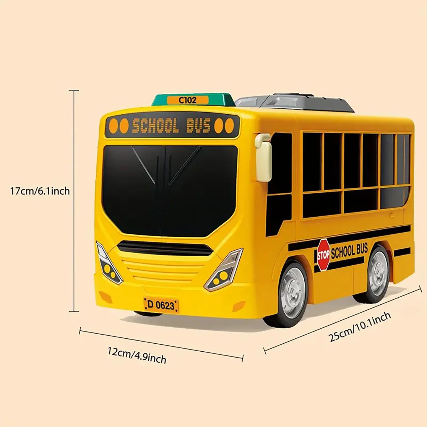 Toddlers Simulate School Bus Toy With Sound and Light, Education For 3-5 years
