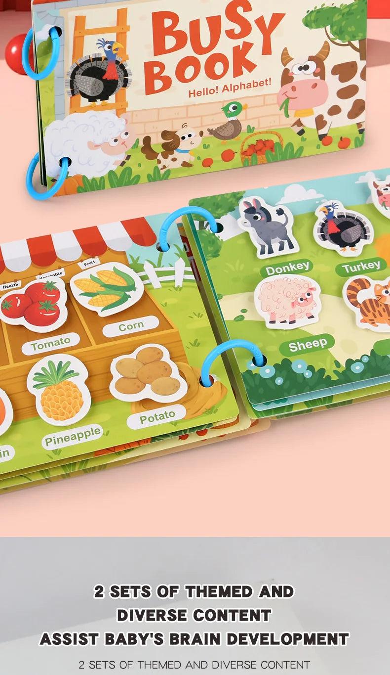 Montessori Baby Busy Book - educational toy