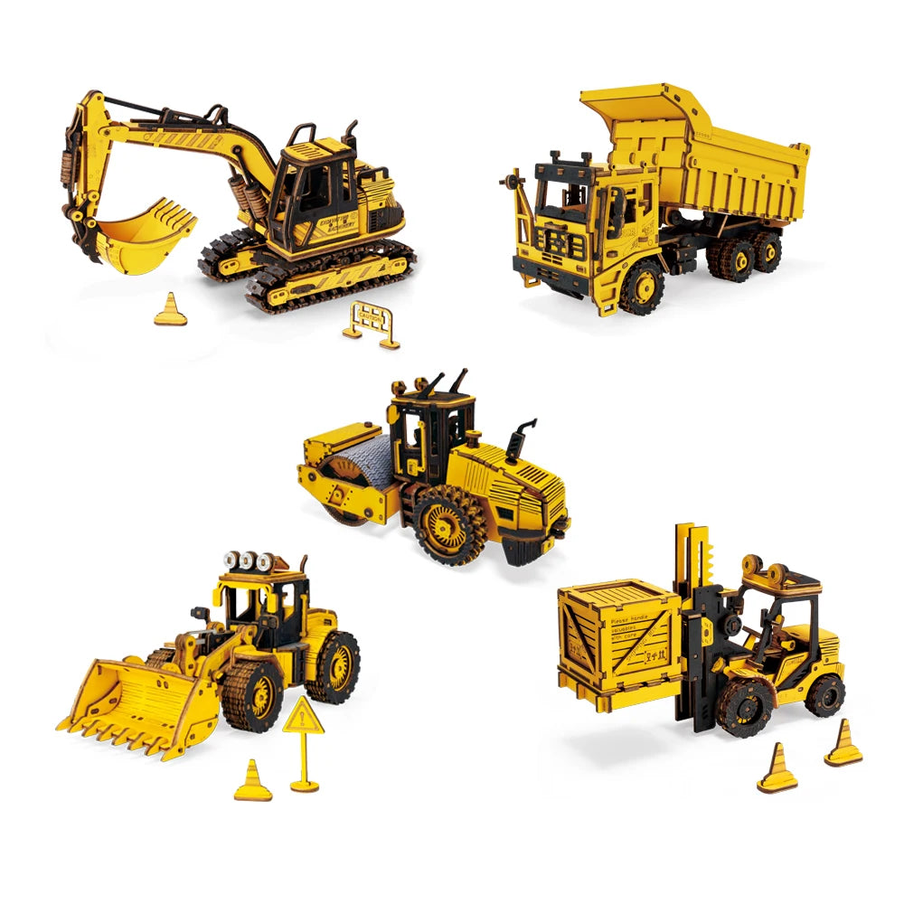 Robotime Rokr Construction Vehicles Truck Toys Set