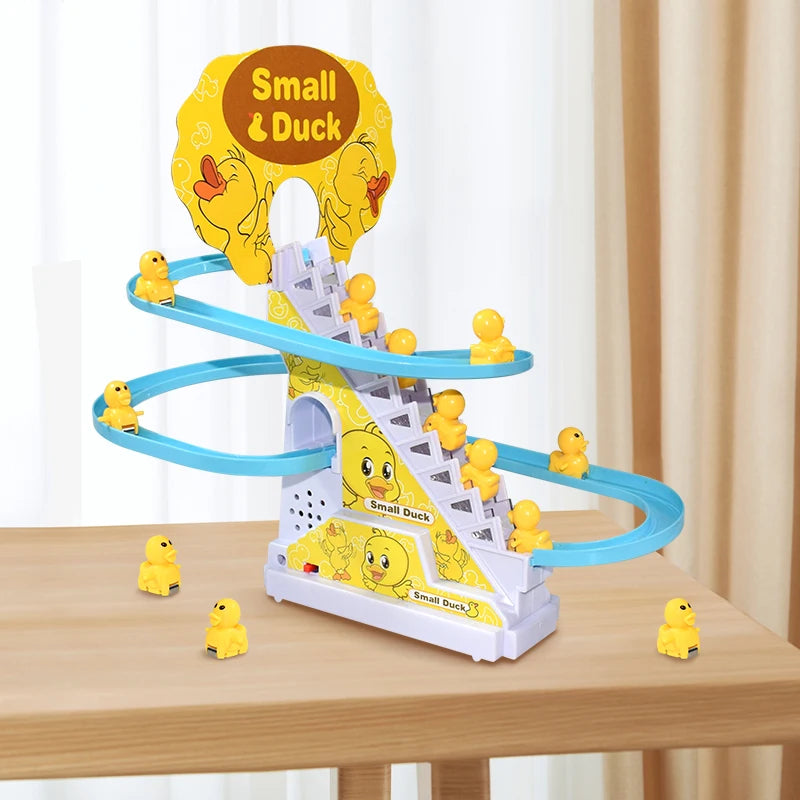 Climbing Stairs Track Toys Electric Duck DIY