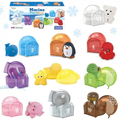 Montessori Farm Train Set for Toddlers Learning Counting, Matching & Sorting Fine Motor Skills,Preschool