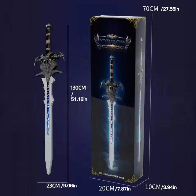 2349PCS MOC Frostmourne Building Blocks Lich King Arthas Death Knight Sword