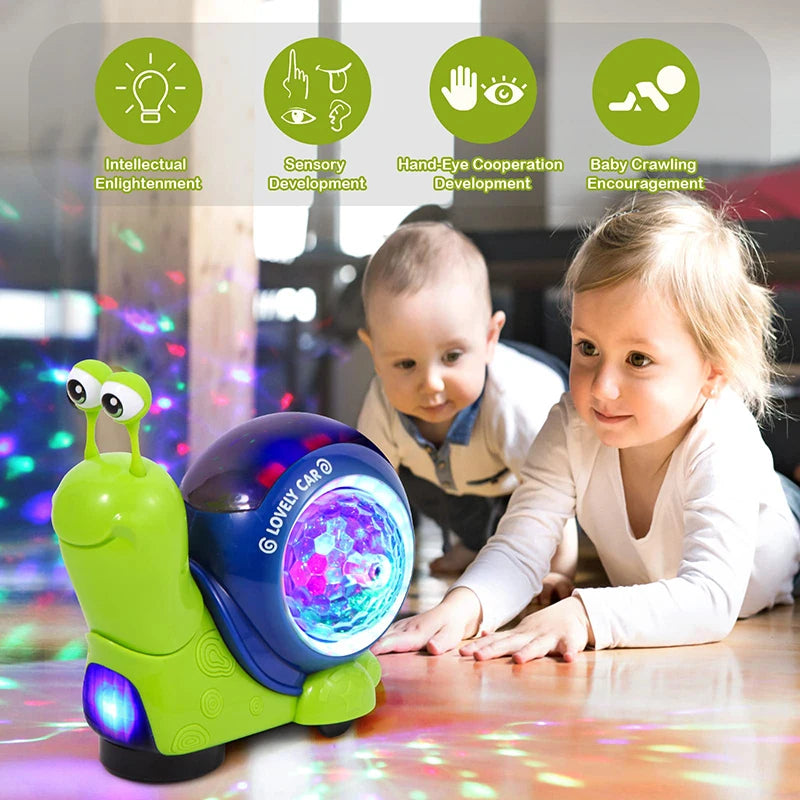 Crawling Crab Snail Baby Toy-  Educational Interactive Musical Light Toys