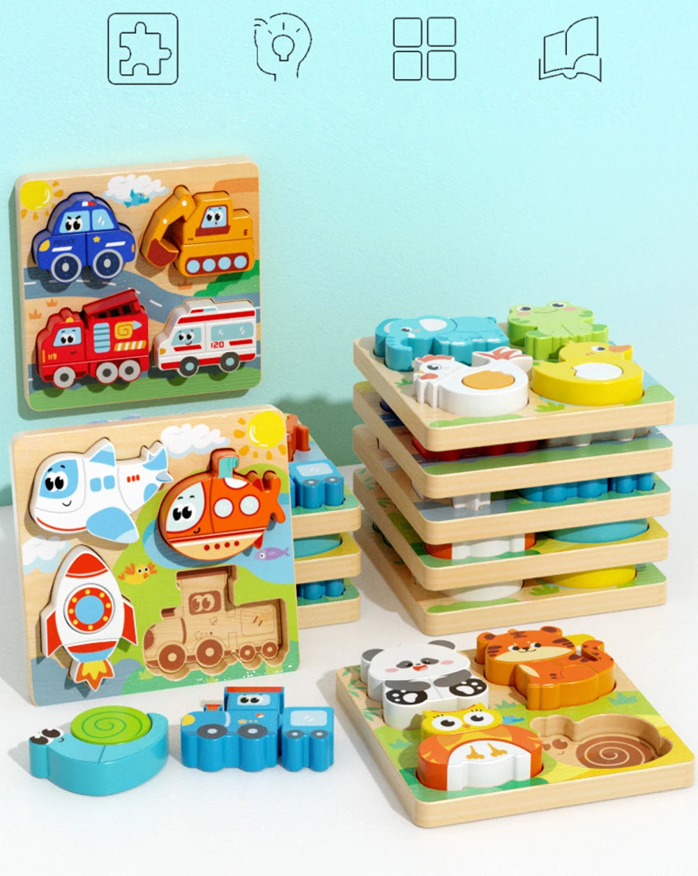 4-in-1 Wooden Toys