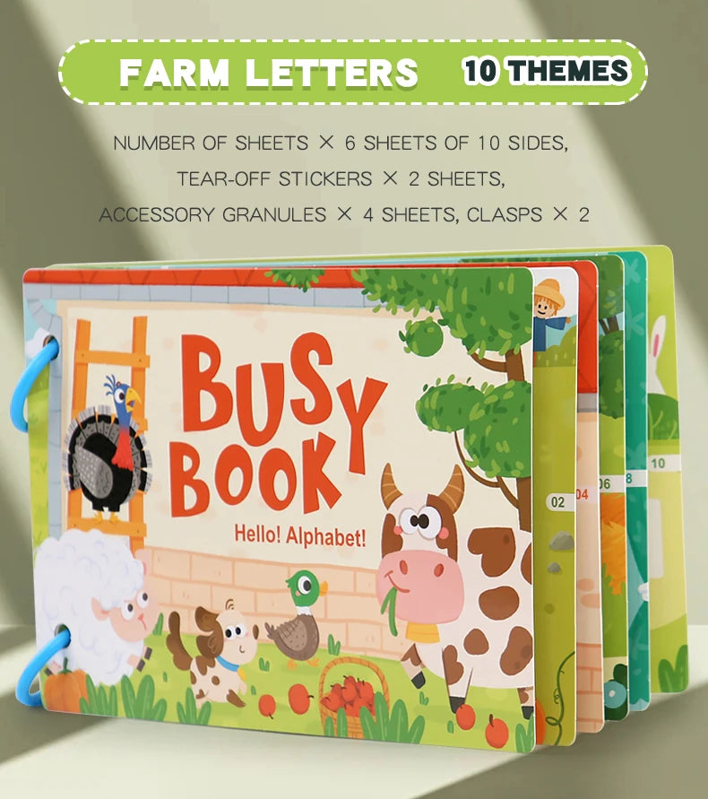 Montessori Baby Busy Book - educational toy