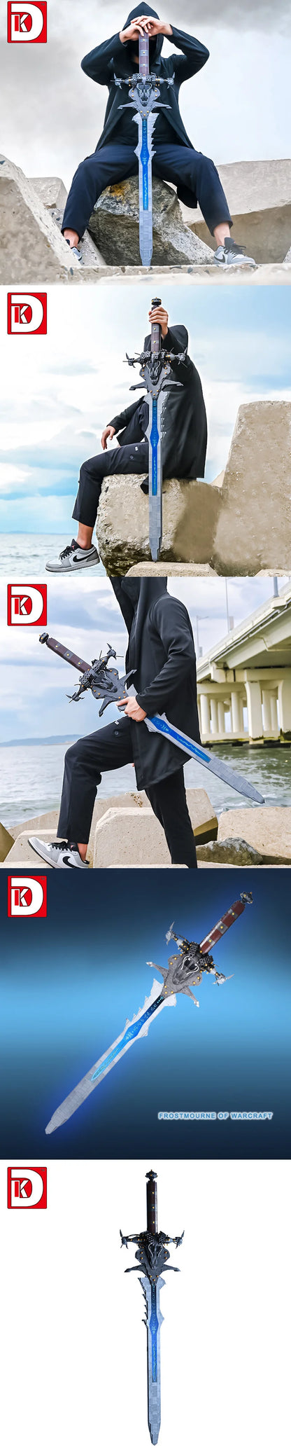 2349PCS MOC Frostmourne Building Blocks Lich King Arthas Death Knight Sword