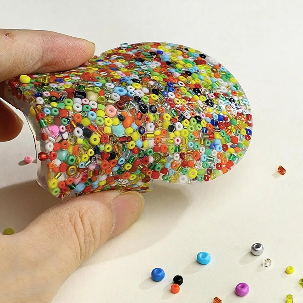 Ball Squeeze Toy Squeeze Fidget Bead Toys Portable Sensory Squeeze Ball Fidget Toys Squeeze Relief Toy For Girls Kids Boys