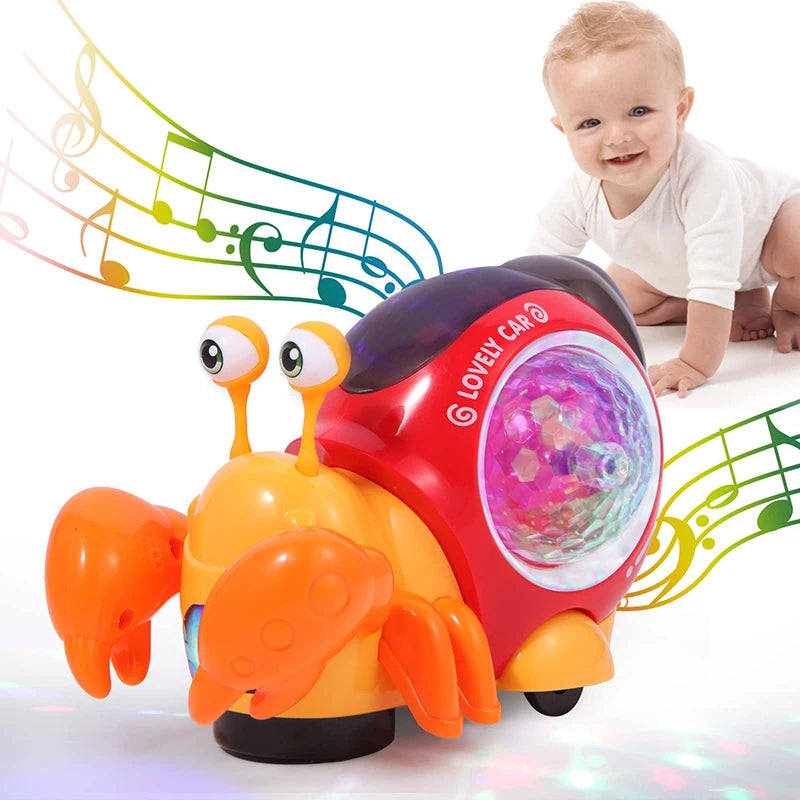 Crawling Crab Snail Baby Toy-  Educational Interactive Musical Light Toys